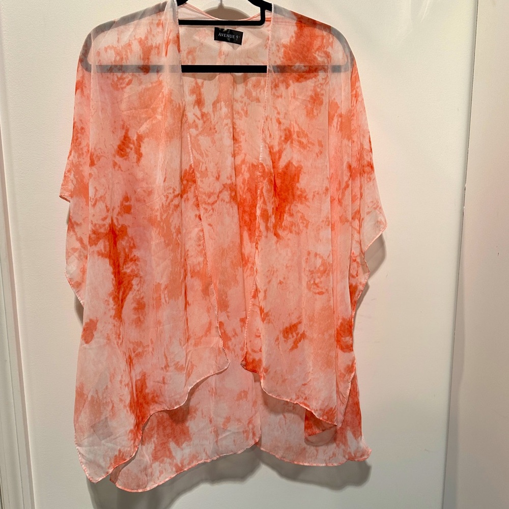 NWOT Avenue 9 Women’s Pink & Blush Kimono -bathing suit coverup - One Si…